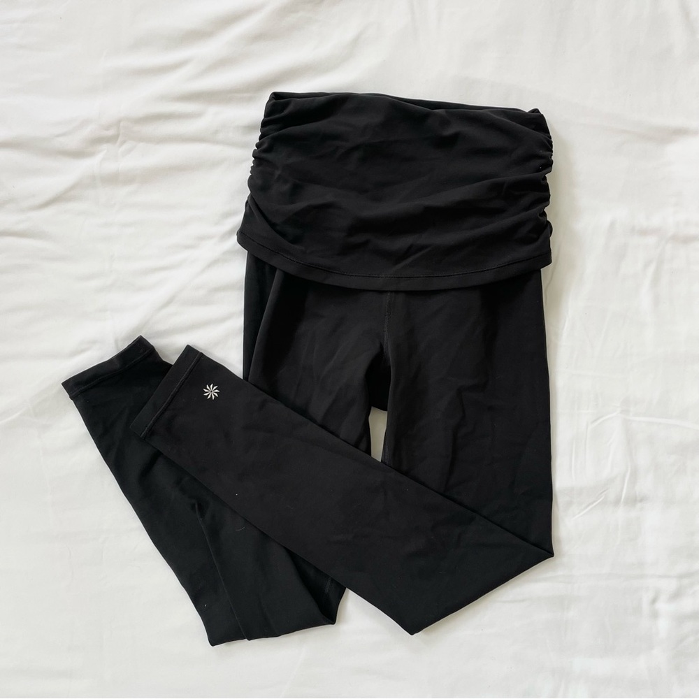 NWOT Athleta Salutation 7/8 Leggings with Fold over Waist